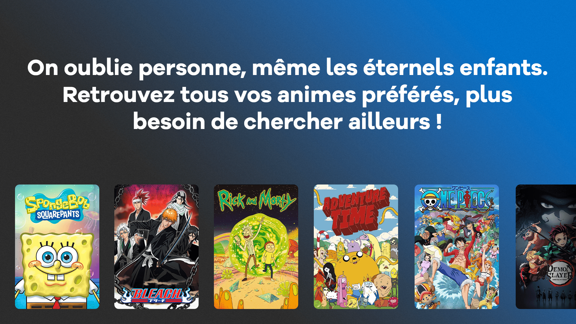 Sélection d'animés disponibles sur Vizionn